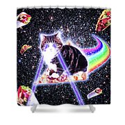 16x16 Random Galaxy Laser Eyes Outer Space Cat Riding Dragon Throw Pillow Multicolor 